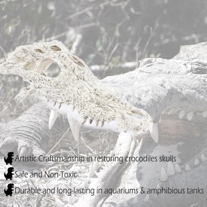 Animal Skull Fish Aquarium Hideout Decorations Cave Dinosaur Reptile Ornament Halloween Décor for