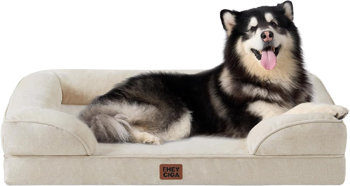 EHEYCIGA Orthopedic XL Dog Beds, Waterproof Memory Foam Dog Bed for Extra Large Dogs, Non-Slip