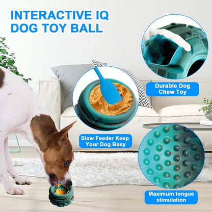 Yipetor Frozen Treat Dispensing Dog Toy - Large Chew Toy, Freezable Fillable Rubber, Reduces