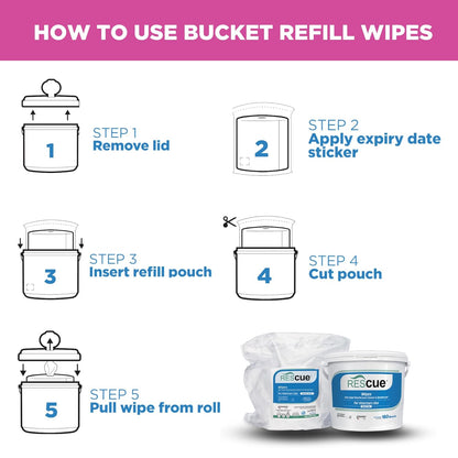 REScue One-Step Disinfectant Cleaner & Deodorizer Wipes for Vet Use – Cleaner for Kennels, Litter