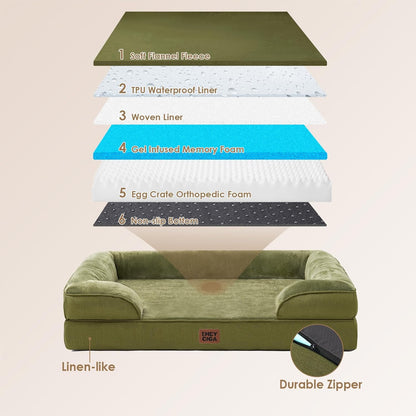 EHEYCIGA Orthopedic Dog Beds for Extra Large Dogs 44x32Inch, Waterproof Memory Foam XL Pet Bed with