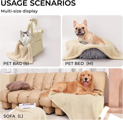 1 Pack 3 Calming Blankets Fluffy Premium Fleece Pet Blanket Soft Sherpa Throw for Dog Puppy Cat