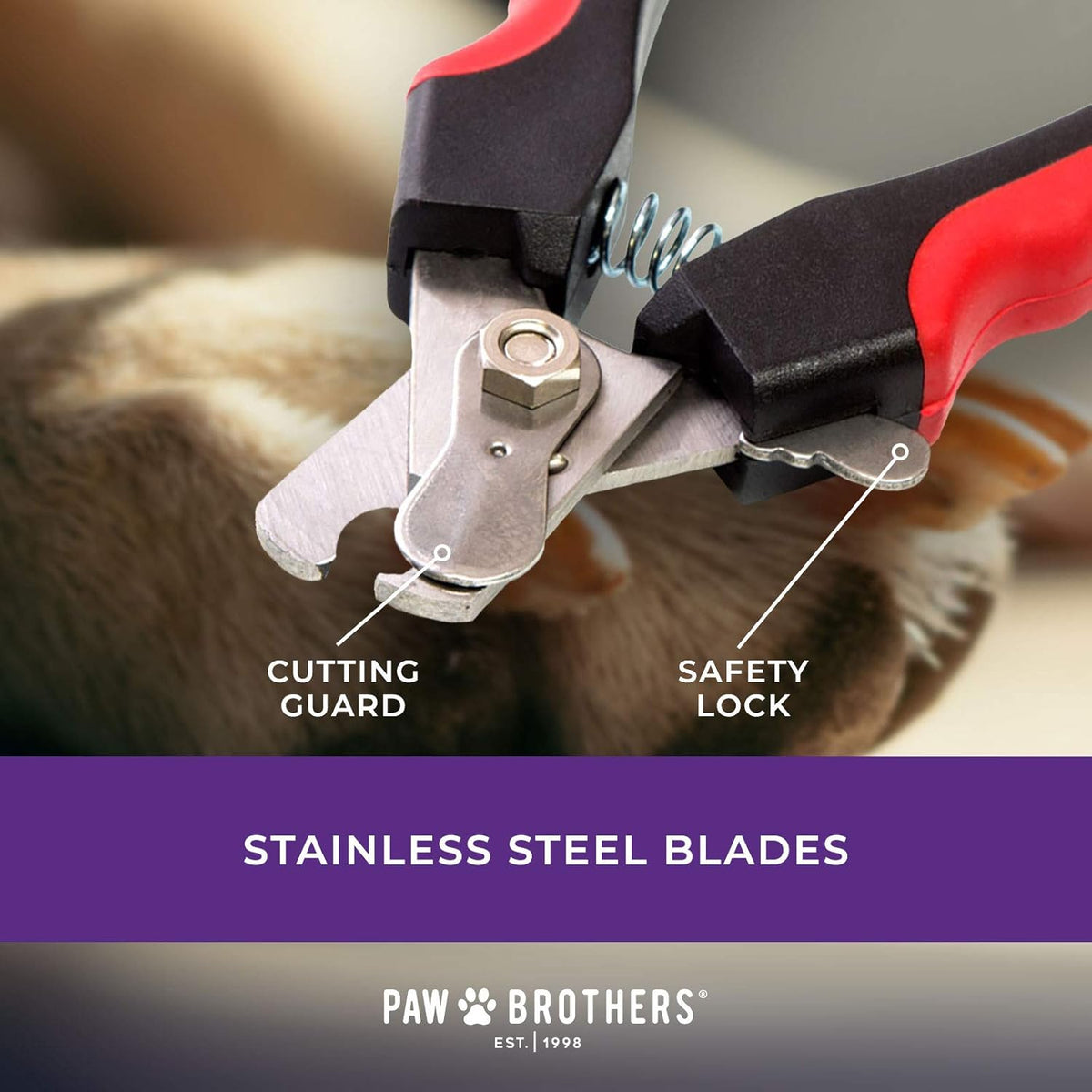 Ryan's Pet Supplies Paw Brothers Nail Clipper for Dogs and Cats, Pet Nail Clippers, Safe Grooming