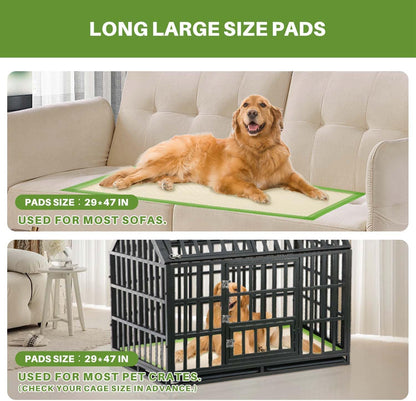 Gardner Pet Dog Pee Pads Extra Large 29"x47", XL Thicker ECO Green Disposable Puppy Training Pads
