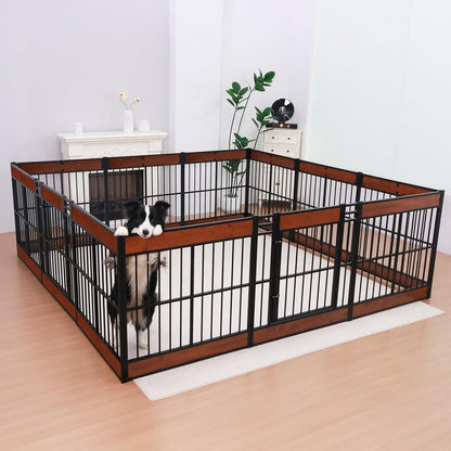 Dog Playpen, 31.5" Height Dog Pen Indoor, Heavy Duty, Safe and Sturdy, Furniture Style Puppy Pen