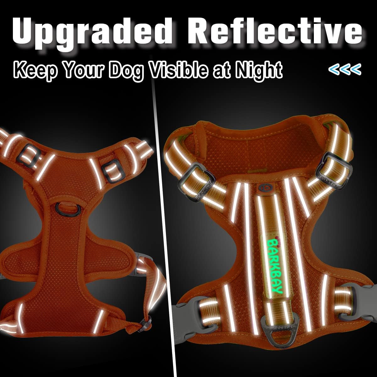 BARKBAY Dog Harness No Pull with ID Tag Pocket - Heavy Duty, Reflective, Easy Control for Large