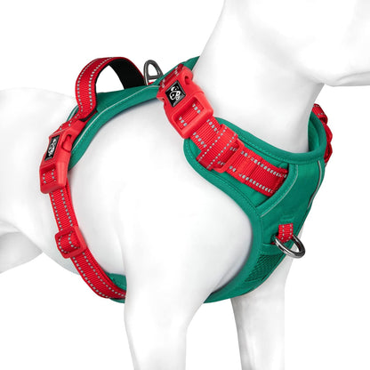 PHOEPET No Pull Dog Harness, Unique Colors Reflective Adjustable Dog Vest, with Soft Training