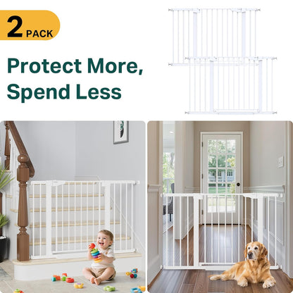 Cumbor 2 Pack 29.7"-48" Baby Gate for Stairs, Mom's Choice Awards Winner-Dog Gate for Doorways