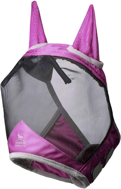 Harrison Howard CareMaster Pro Luminous Horse Fly Mask Large Eye Space Standard with Ears UV
