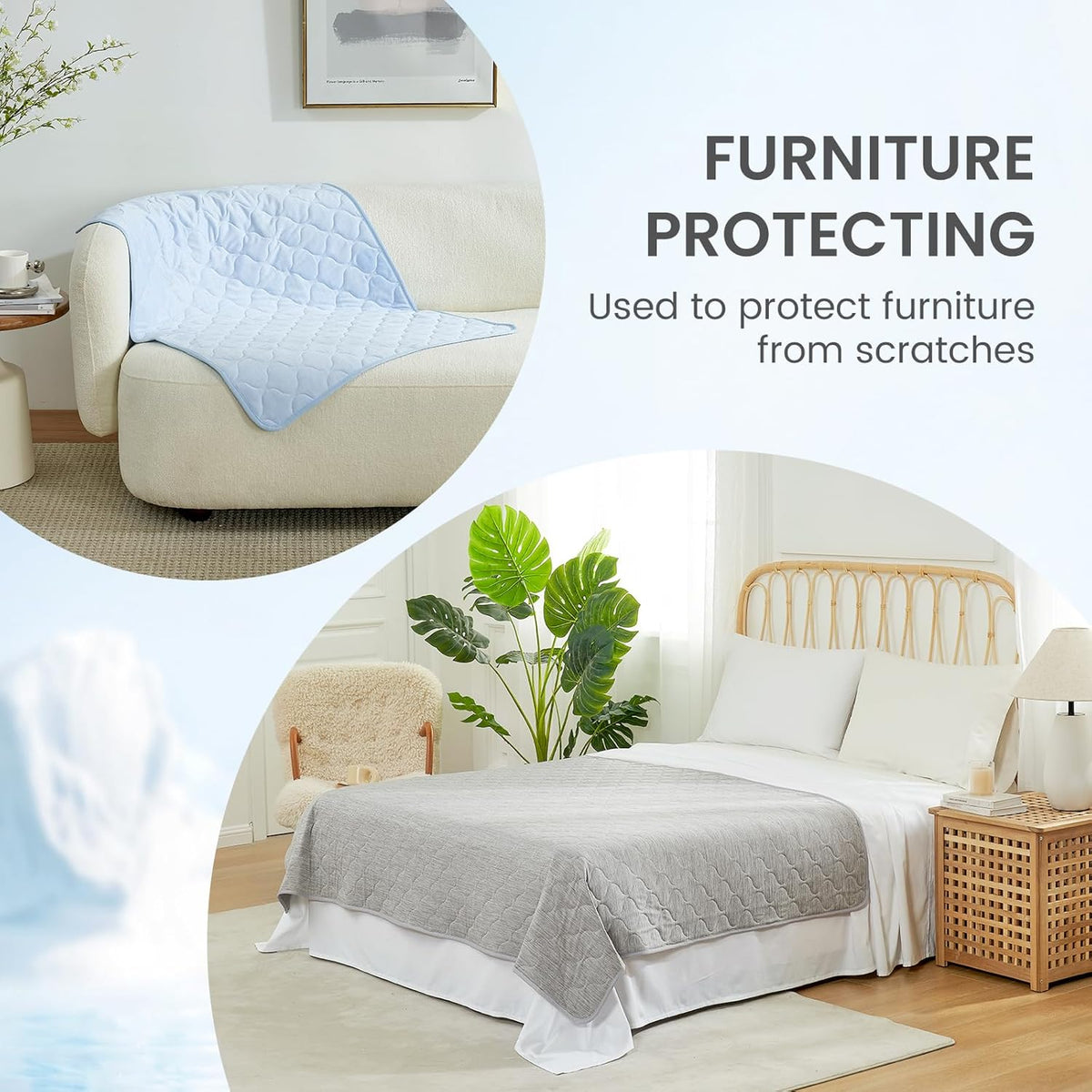 Cozy Bliss Leakproof Cooling Blanket for Medium Dogs – Q-Max>0.4, Durable & Washable Dog Cooling