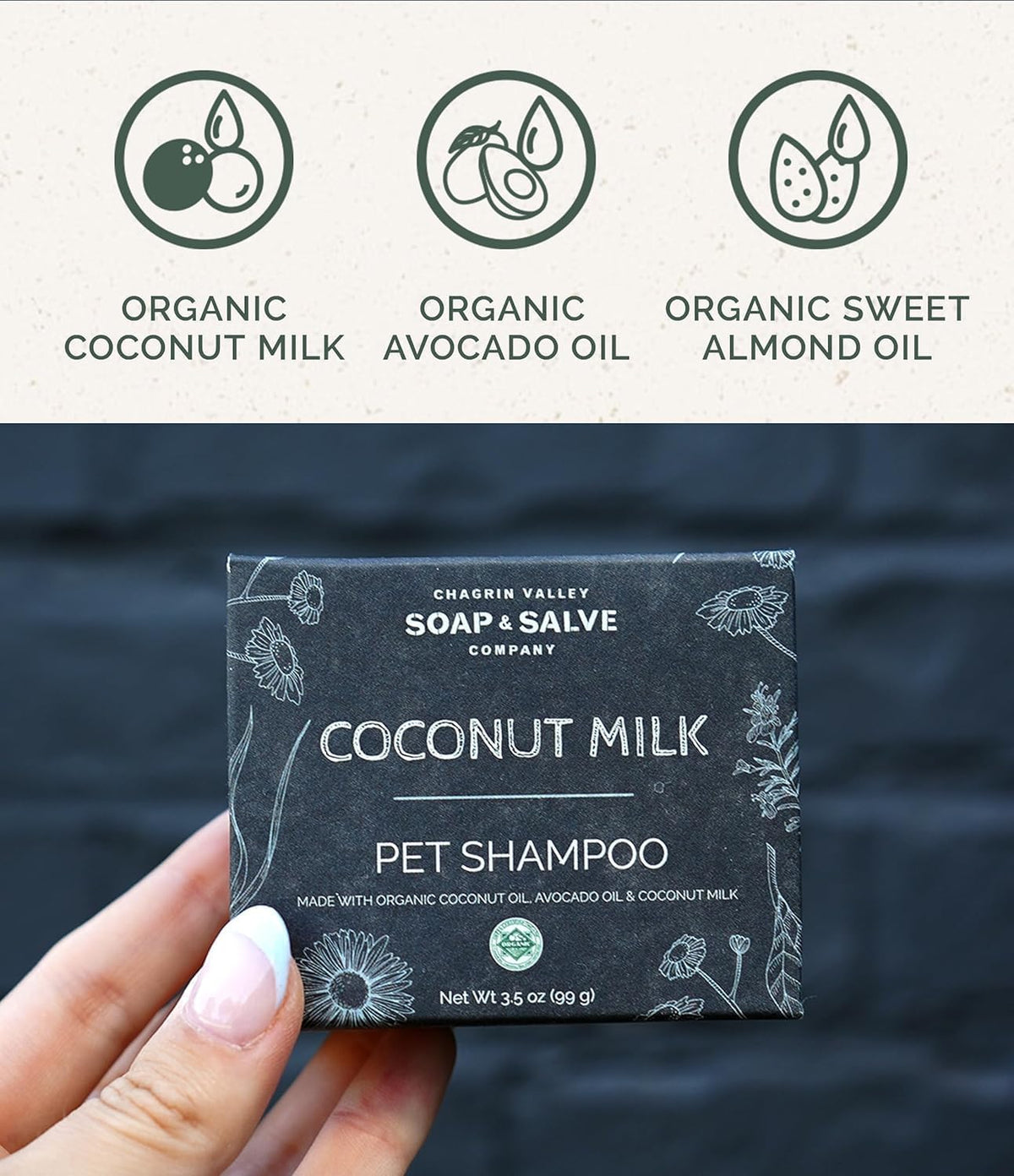 Chagrin Valley Soap & Salve Organic Natural Dog & Pet Shampoo – Unscented & Moisturizing for Dogs