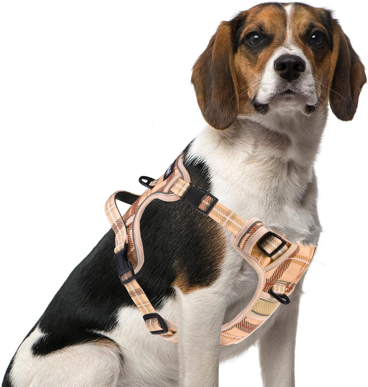 PUPTECK No Pull Dog Harness Medium Sized, Adjustable Reflective Dog Harness with Handle Easy