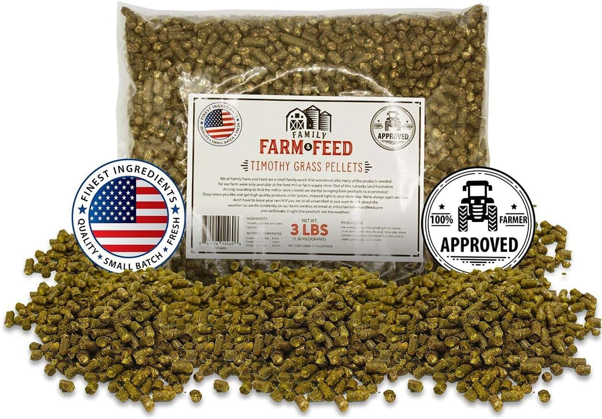 | Timothy Grass Food | Small Pet | Young and Adult | Pellets | 3 Pounds