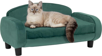 Paws & Purrs Cat Sofa Bed, Pet Couch for Indoor Cats Elevated Cat Beds with Removable Washable