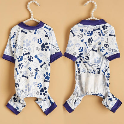 Vet-Approved Dog Onesie Pajamas for Small Dog Clothes - Lightweight Soft Stretchy Puppy Outfit
