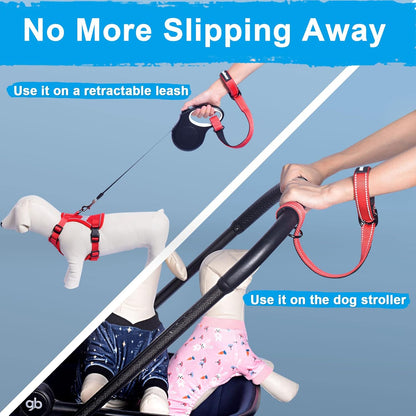 PetBonus Short Dog Leash, Safety Wrist Strap for Retractable Dog Leash, Reflective Design and
