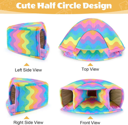 Unicorn Catcher Guinea Pig Hideout - Large Cozy Bed, Warm House, Washable Tunnel Accessories for