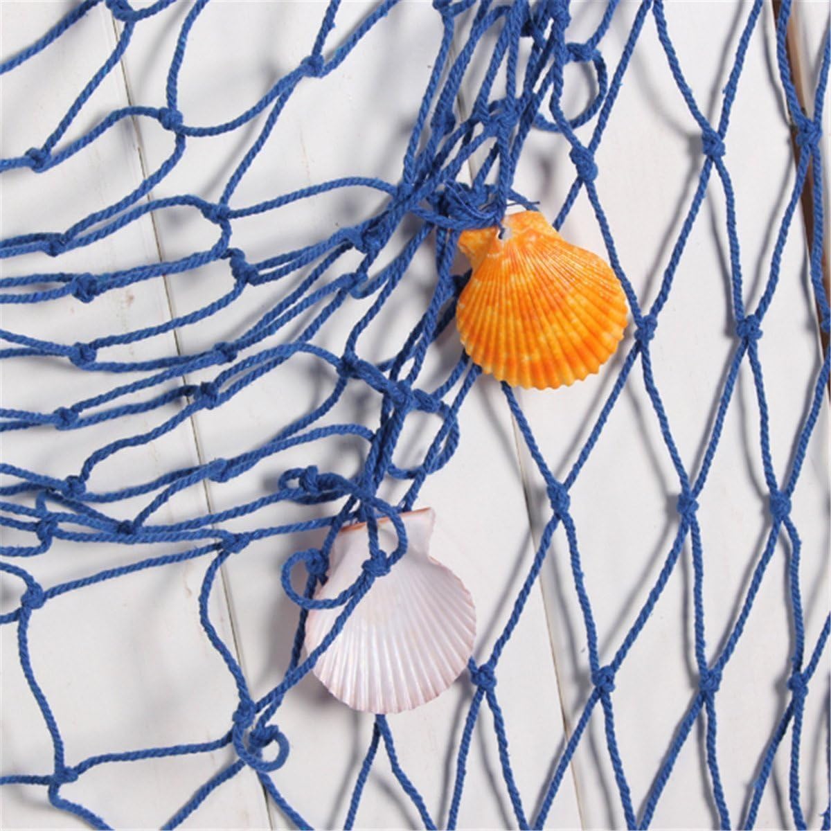 Rosoz Nautical Decorative Fishing Net, Sea Theme Fish Net Decor for Party/Wall Decoration