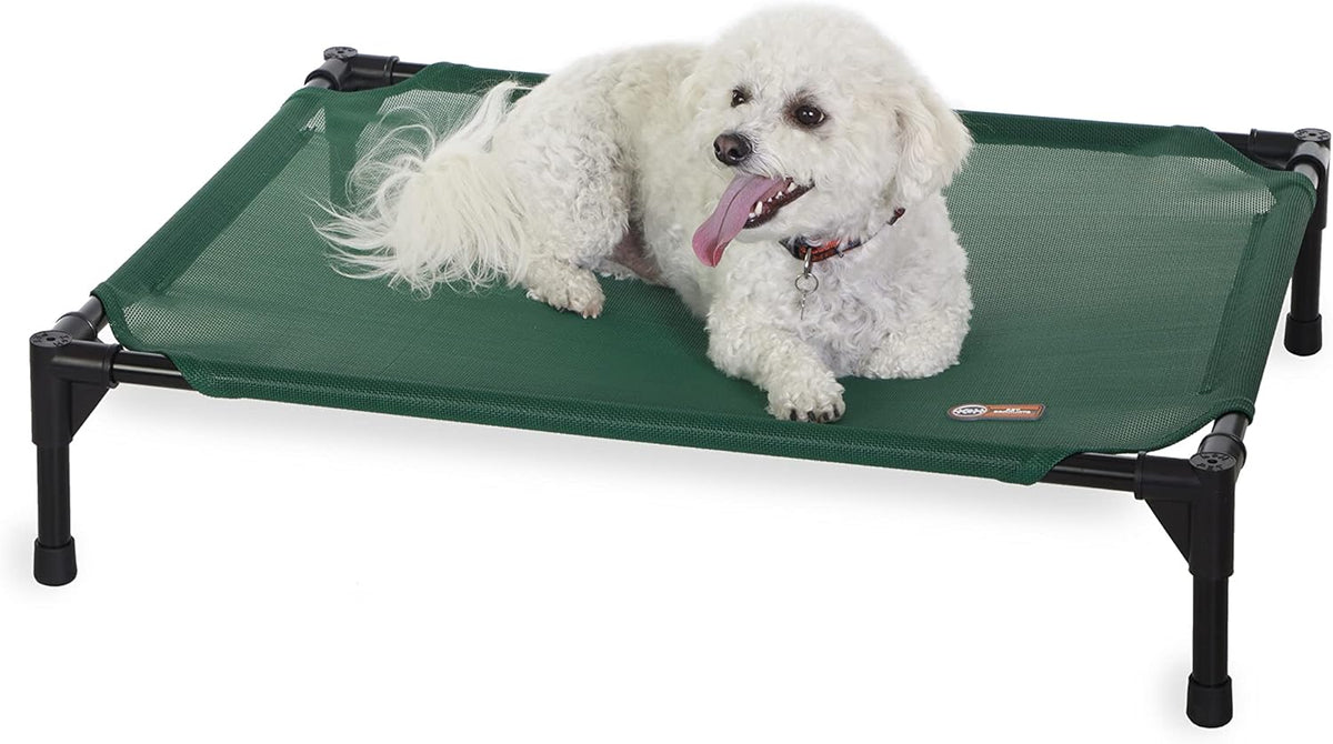 K&H Pet Products Outdoor Elevated Dog Cot, Cooling Raised Bed with Waterproof Breathable Mesh for