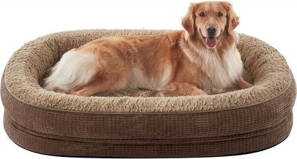 JOEJOY Orthopedic Dog Bed for Extra Large Dogs, Egg-Crate Memory Foam Pet Bed with Bolster Sides