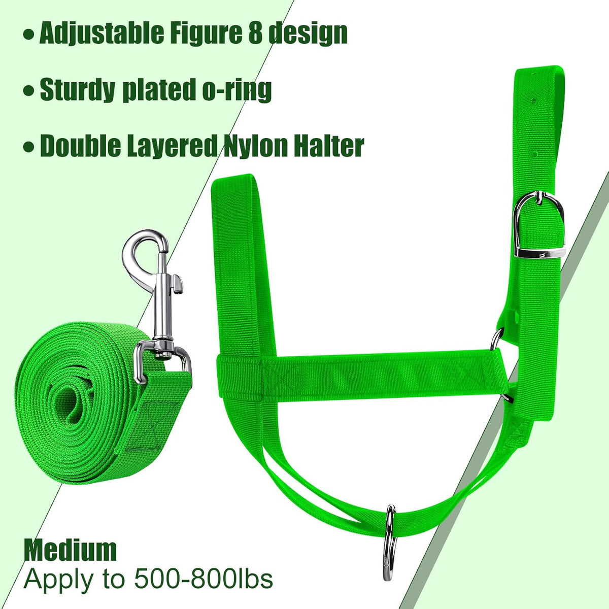 Hillban Cow Halter Cattle Halters Adjustable Calf Halter with Leading Rope for Miniature Horse