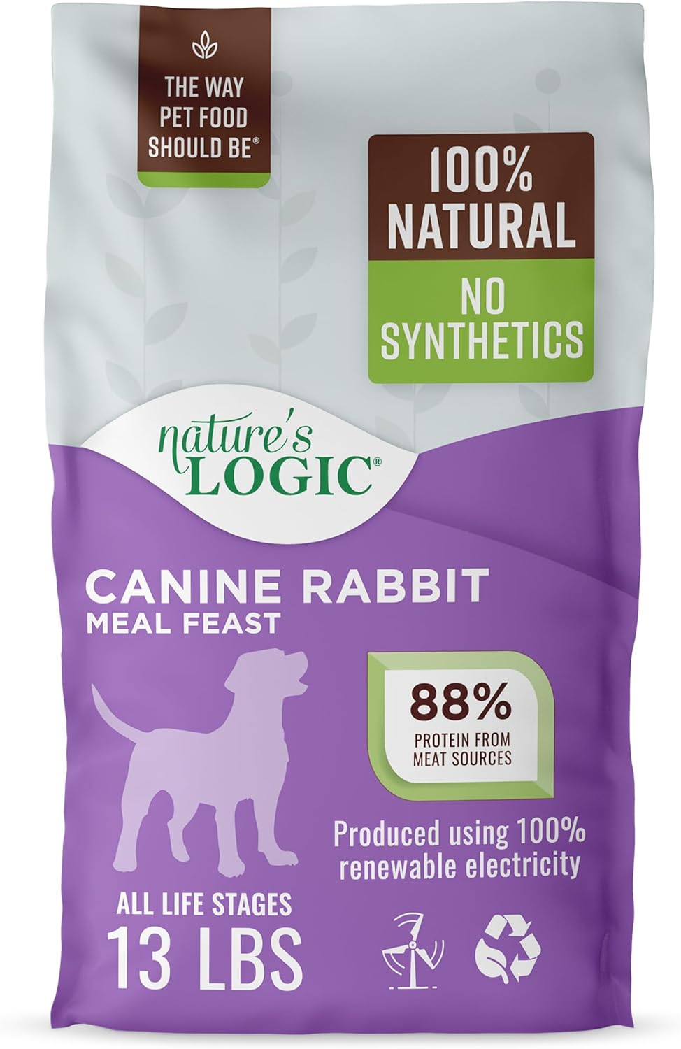 NATURE'S LOGIC Dry Dog Food - 100% Natural - No Synthetics - for All Ages, Sizes, Breeds - Free
