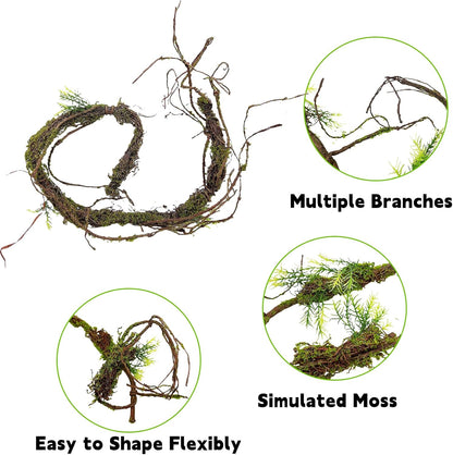 BNOSDM Reptile Vines,Bendable Jungle Climbing Vine,Terrarium Plants Artificial Decor,Tank