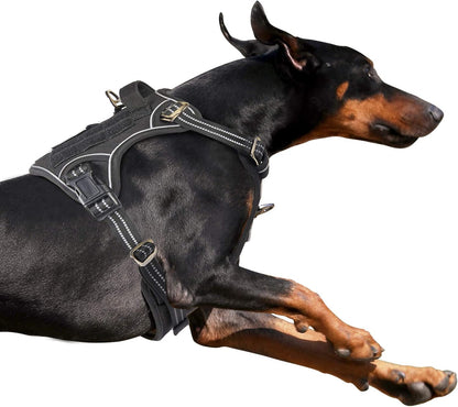 BUMBIN Tactical Dog Harness for Large Dogs No Pull, Famous TIK Tok No Pull Dog Harness, Fit Smart