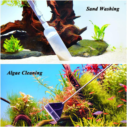 Gravel Vacuum for Aquarium with Fish Tank Cleaning Kit, Aquarium Siphon Sand Cleaner Suitable for
