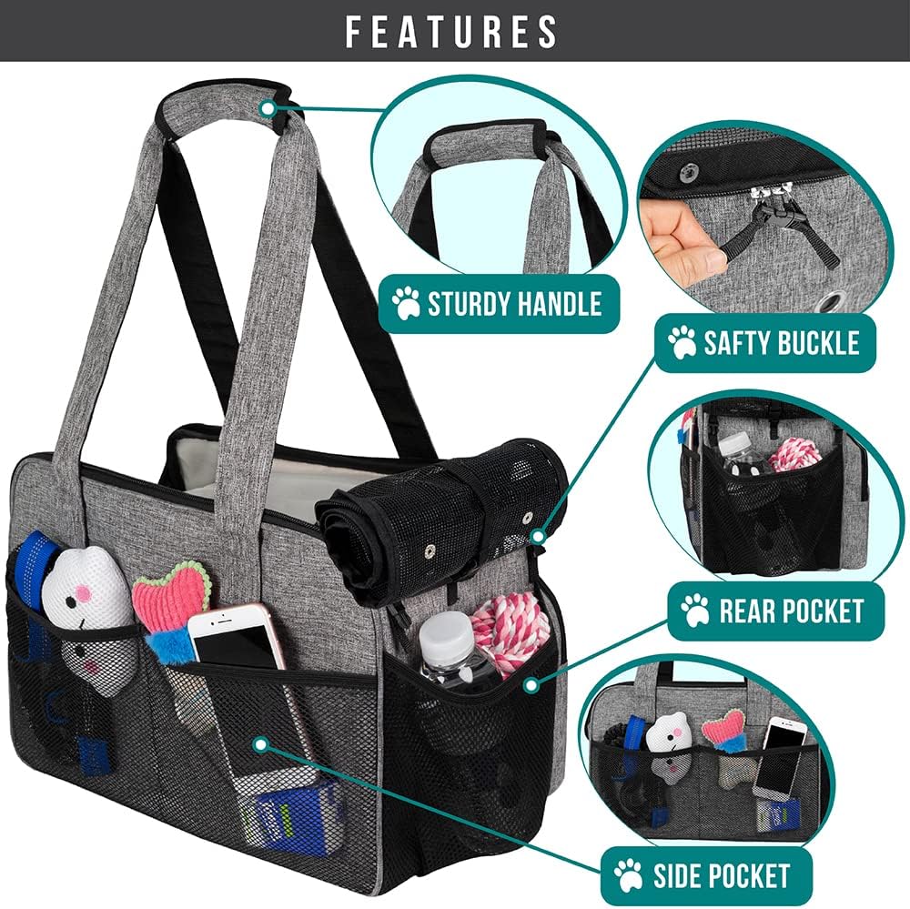 PetAmi Small Dog Purse Carrier, Soft-Sided Pet Carrier Bag with Pockets, Portable Puppy Cat Travel