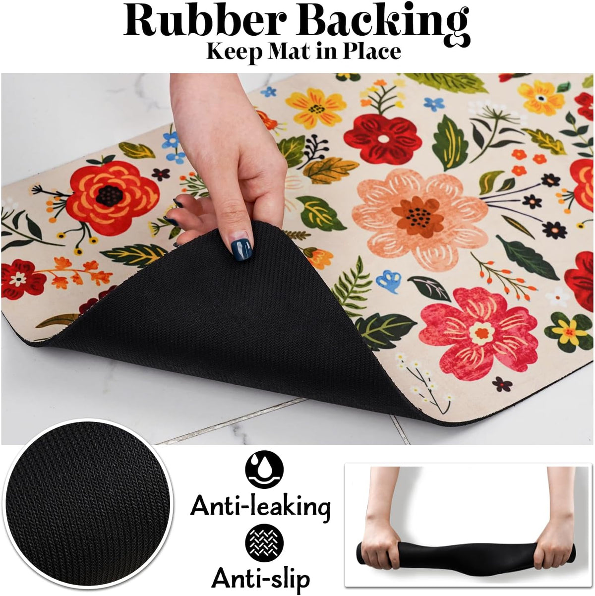 Absorbent Quick Dry Pet Food Mat for Dogs and Cats - Eco-Friendly Bowl Mat for Food and Water