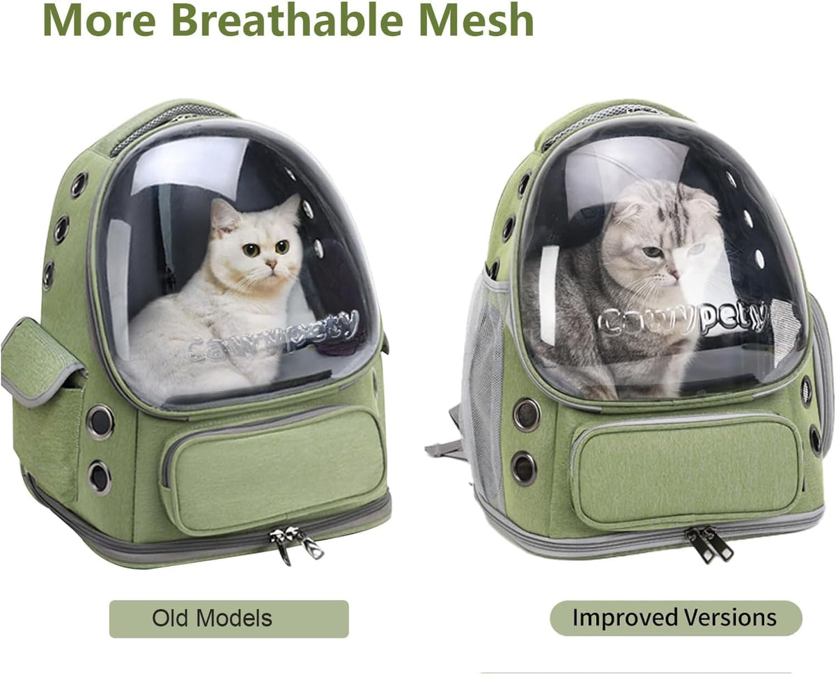 Cat Backpack Carrier, Breathable Cat Carrier Large Space Bubble Pet Backpack for Kitty Small Dog up