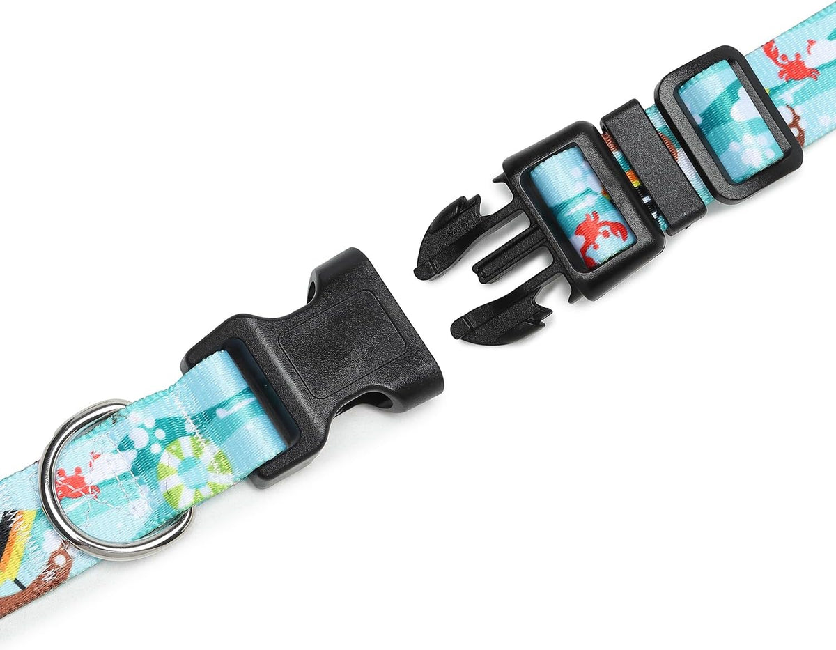 Mercano Adjustable Dog Collar - Special Design Patterns, Soft Nylon Comfortable Sturdy Pet Collar