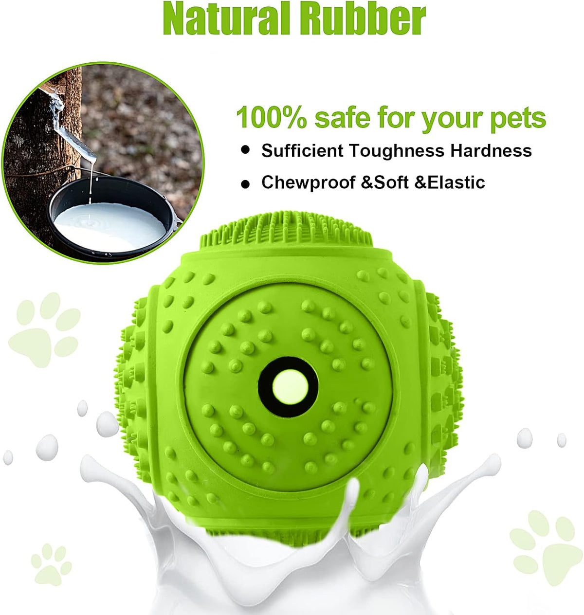 LUKITO Dog Chew Toys 3 Pack for Aggressive Chewers, Multifunctional Teeth Cleaning and Gum Massage