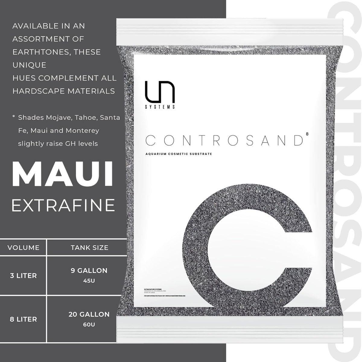 Ultum Nature Systems Controsand Maui Aquarium Gravel (3L) - Small Pebbles for Fish Tank - Planted