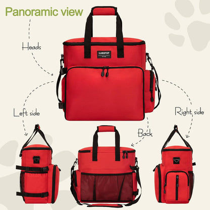 Dog Travel Bag,Weekend Pet Travel bag Set for Dog and Cat,Airline Approved Tote Multi-Function Bags
