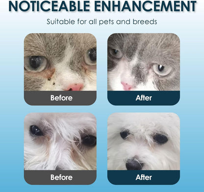 Mooncat Pet Eye Wipes for Dogs & Cats - Gentle Finger Cot Design for Easy Cleaning Tear Stains &