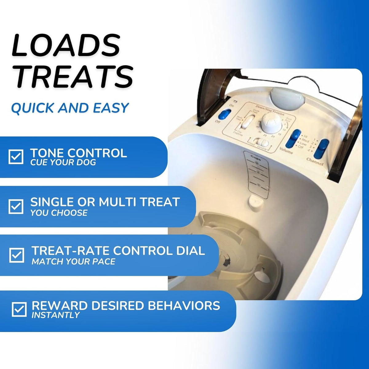 Treat&Train - Remote Treat Dispensing Dog Training System, Positive Reinforcement, Calm Behavior