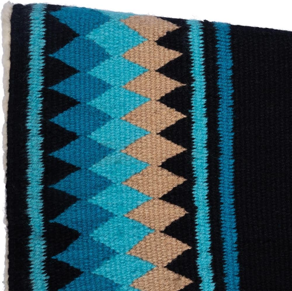 Fleece Bottom Contoured Saddle Pad - 34" x 40" | New Zealand Wool Top | 3/4" Felt Core | Contoured