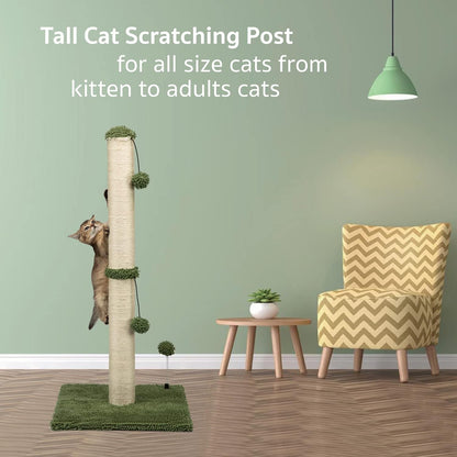 MECOOL 34“ Tall Cat Scratching Post Premium Basics Kitten Scratcher Sisal Scratch Posts Trees with
