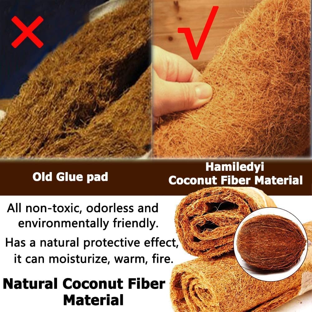 Hamiledyi Reptile Carpet Natural Coconut Fiber Tortoise Carpet Mats for Pet Terrarium Liner Reptile