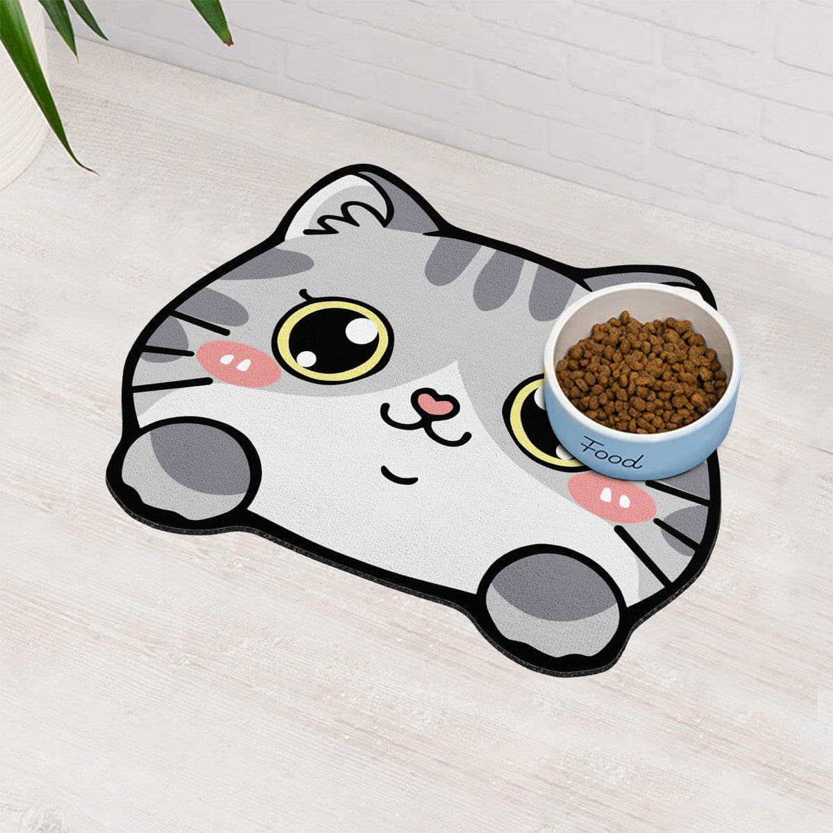 Pet Supplies Cat Feeding Bowl Mat - Absorbent, Easy Clean, Quick Dry for Cat Food and Water
