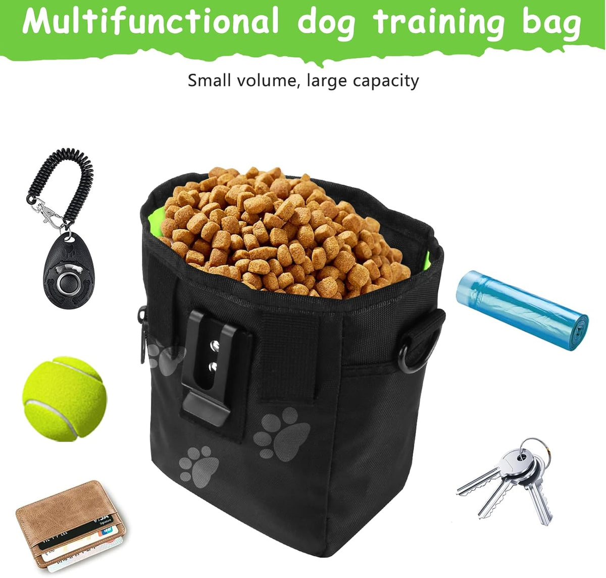 Dog Treat Pouches for Pet Training, Treat Pouches for Pet Training,Large Dog Treat Training Pouch