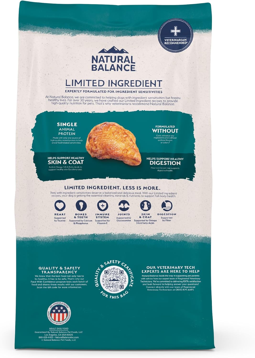Natural Balance Limited Ingredient Adult Dry Dog Food with Healthy Grains, Chicken & Brown Rice