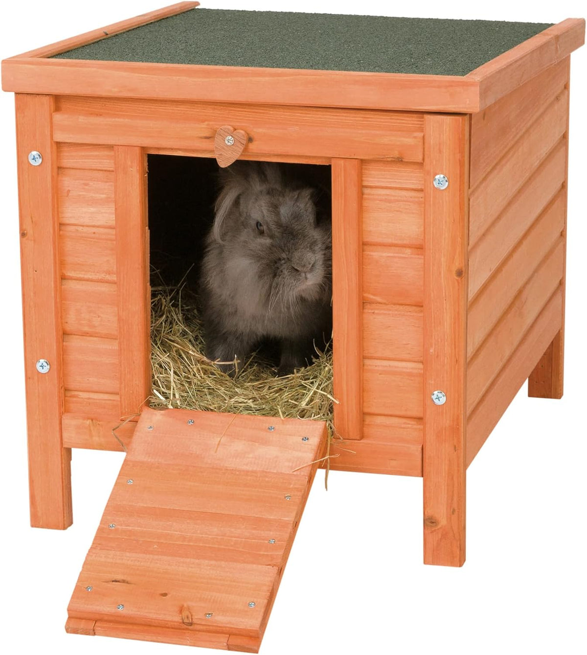 TRIXIE natura XS Small Animal House - Outdoor/Indoor Rabbit Hideout with Hinged Roof & Raised Floor