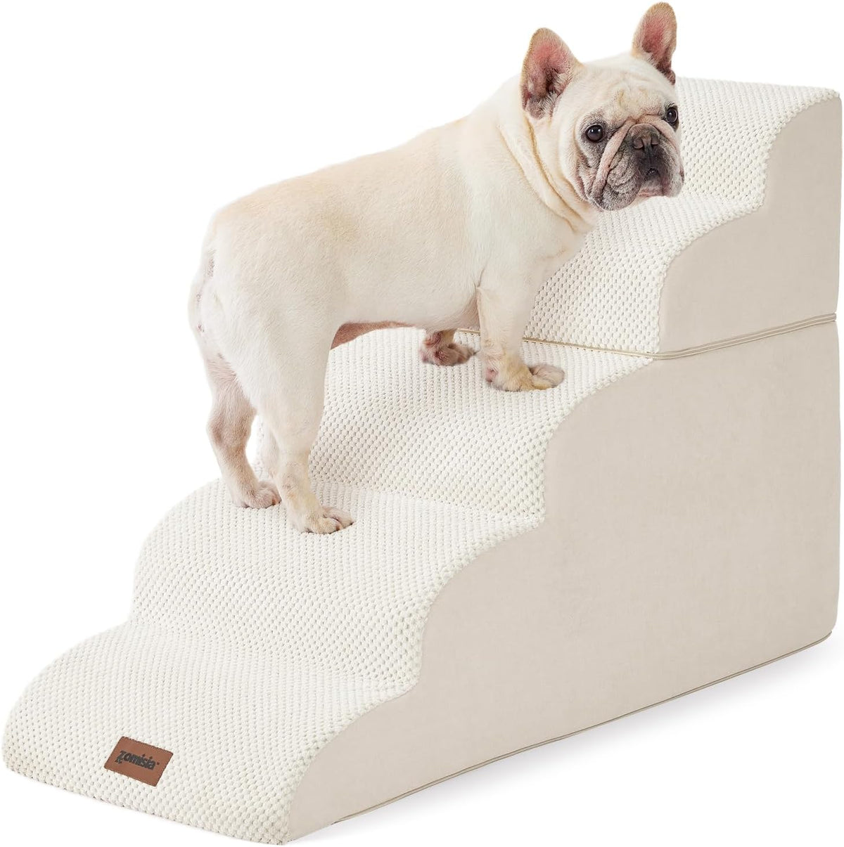 Dog Stairs for High Beds - Pet Stairs Ramp for Couch, 35D Foam Dog Steps for Small to Large Pets
