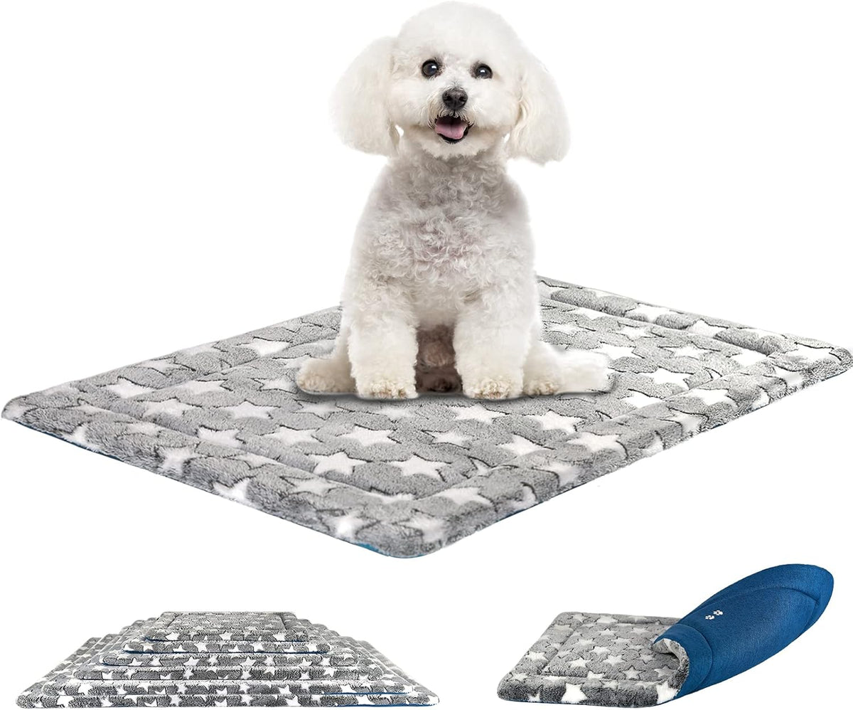 KROSER Fancy Crate Pad Bed Mat Reversible (Cool & Warm), Machine Washable, for Small to XXX-Large