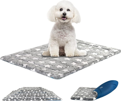 KROSER Fancy Crate Pad Bed Mat Reversible (Cool & Warm), Machine Washable, for Small to XXX-Large
