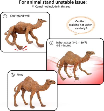 Volnau Safari Animal Figurines Toys 7PCS North America Figures Zoo Pack for Toddlers Kids Christmas