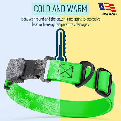 Dogline Biothane Waterproof Dog Collar with Herm Sprenger Stainless Steel Quick Release Buckle